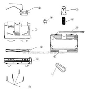 Page B Diagram and Parts List for M082600  Dirt Devil Canister Vacuum